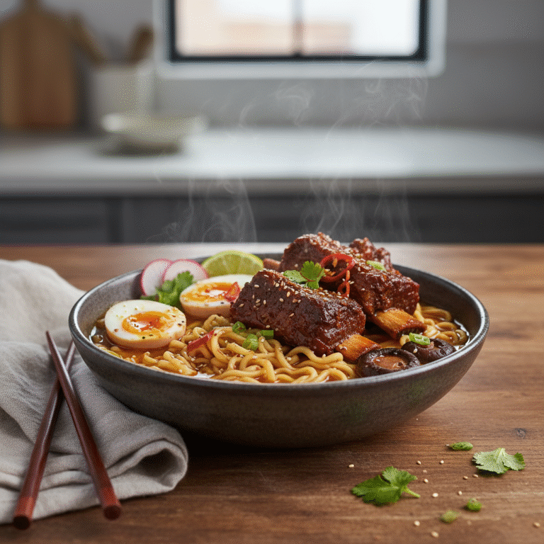 Instant Pot Spicy Short Rib Noodle Soup