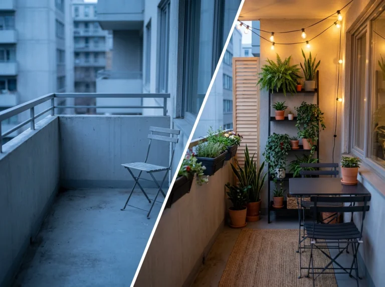 Tiny Apartment Porch Makeover: Before and After With Sources You’ll Want to Copy