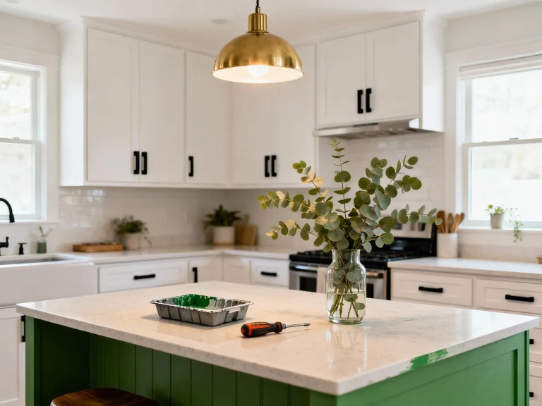 Easy Kitchen Renovation Ideas: Paint, Hardware, and Lighting That Make Your Kitchen Look Brand-new