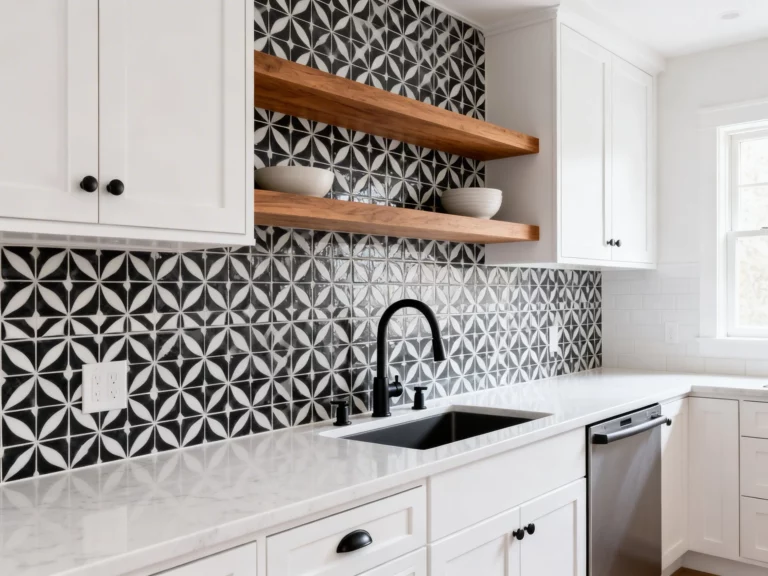 5 Black and White Kitchen Backsplash Ideas That Look Expensive (but Aren’t)