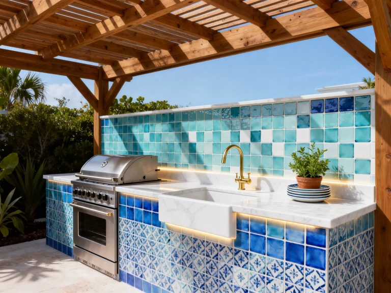 5 Outdoor Kitchen Backsplash Ideas That’ll Make Your Backyard Look Crazy Expensive