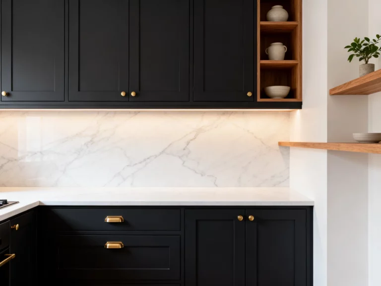 5 Kitchen Backsplash Ideas With Dark Cabinets That Instantly Look Custom