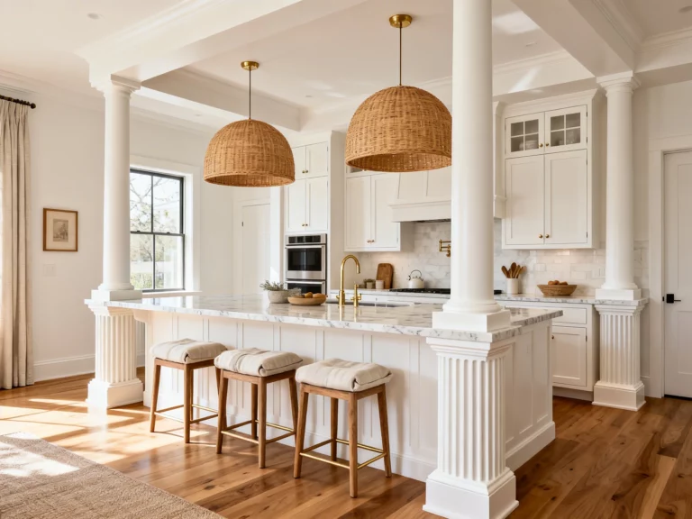 5 Kitchen Island Ideas With Columns That’ll Make Your Kitchen Look Custom