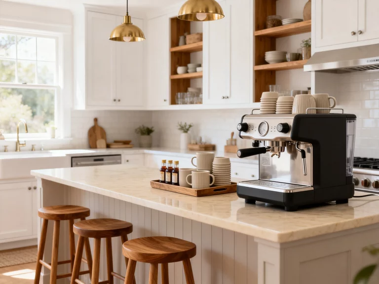 5 Kitchen Island Coffee Station Ideas That Make Mornings Feel Weirdly Luxurious