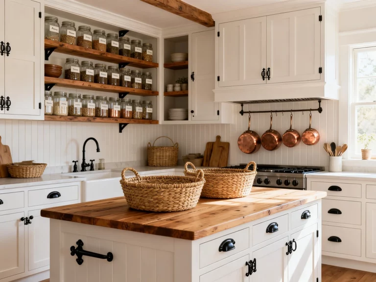5 Farmhouse Kitchen Organization Ideas That Instantly Make Your Space Feel Pulled Together