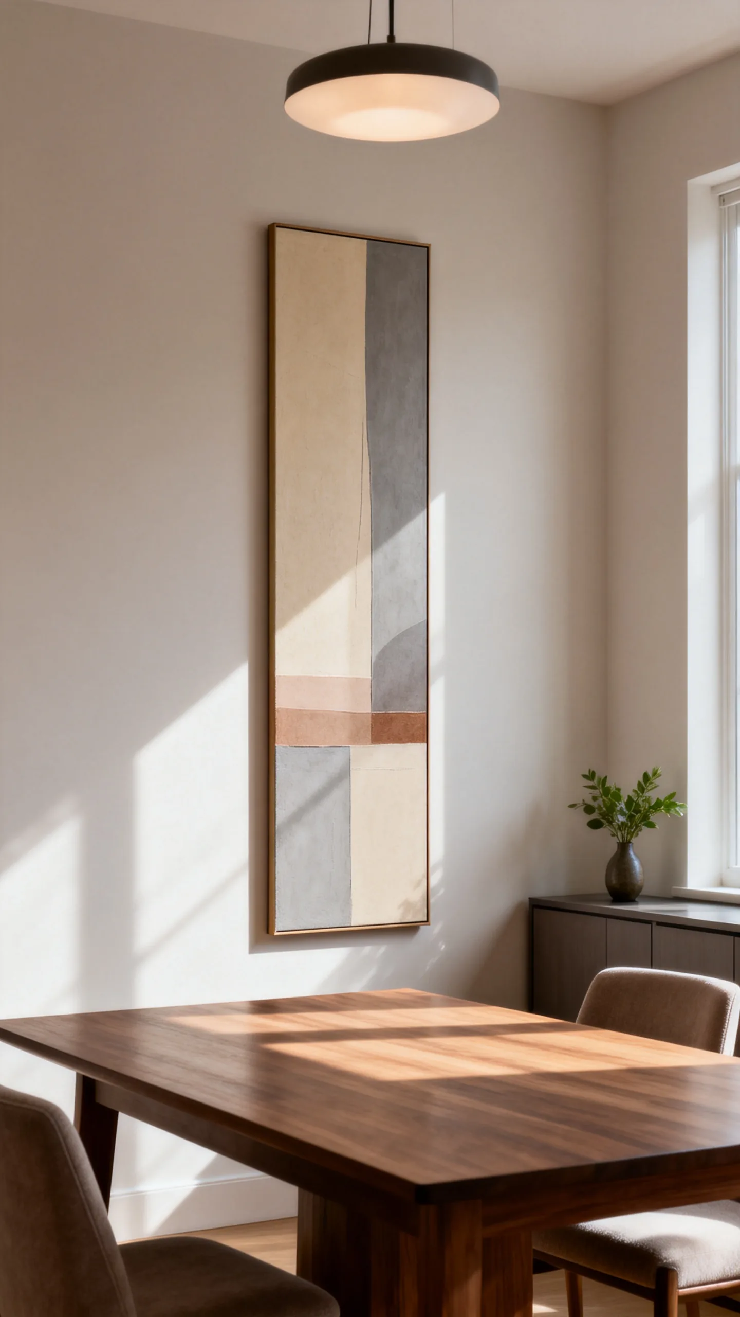Hang A Long Piece Over The Dining Table