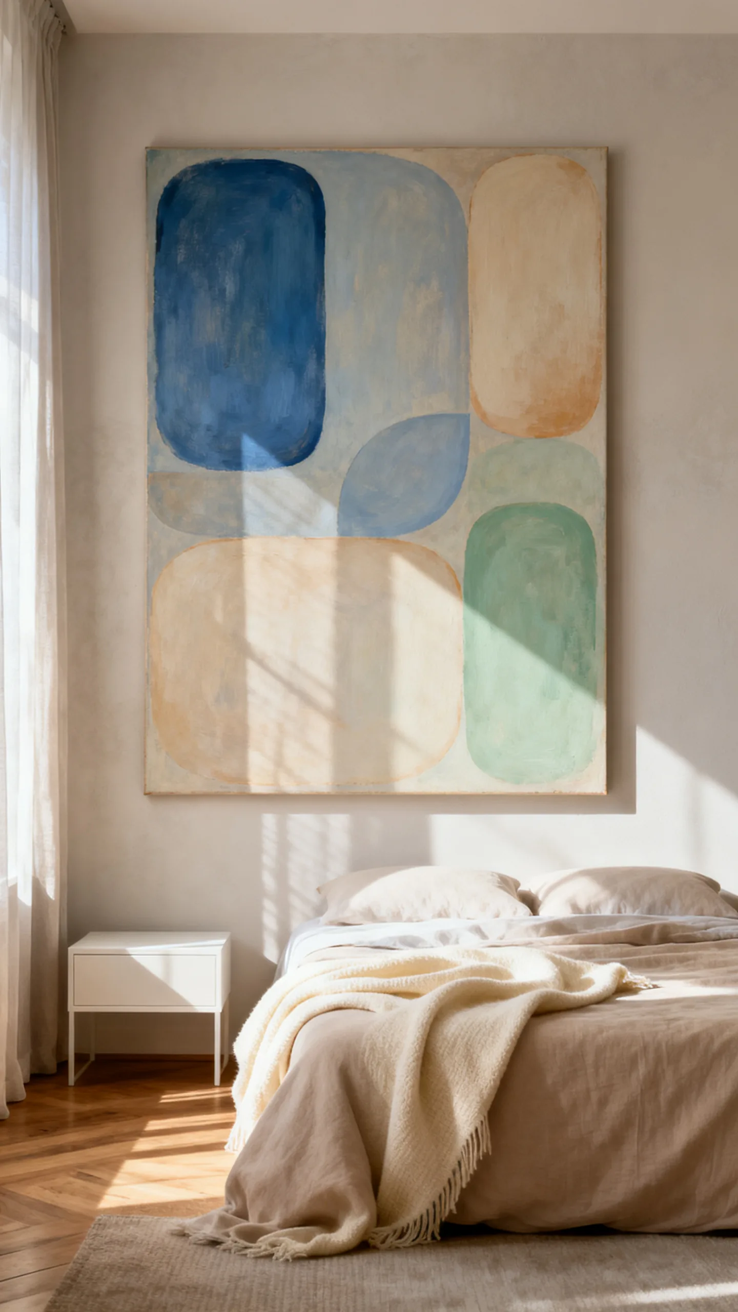 Use Soft Abstract Art In Calm Rooms