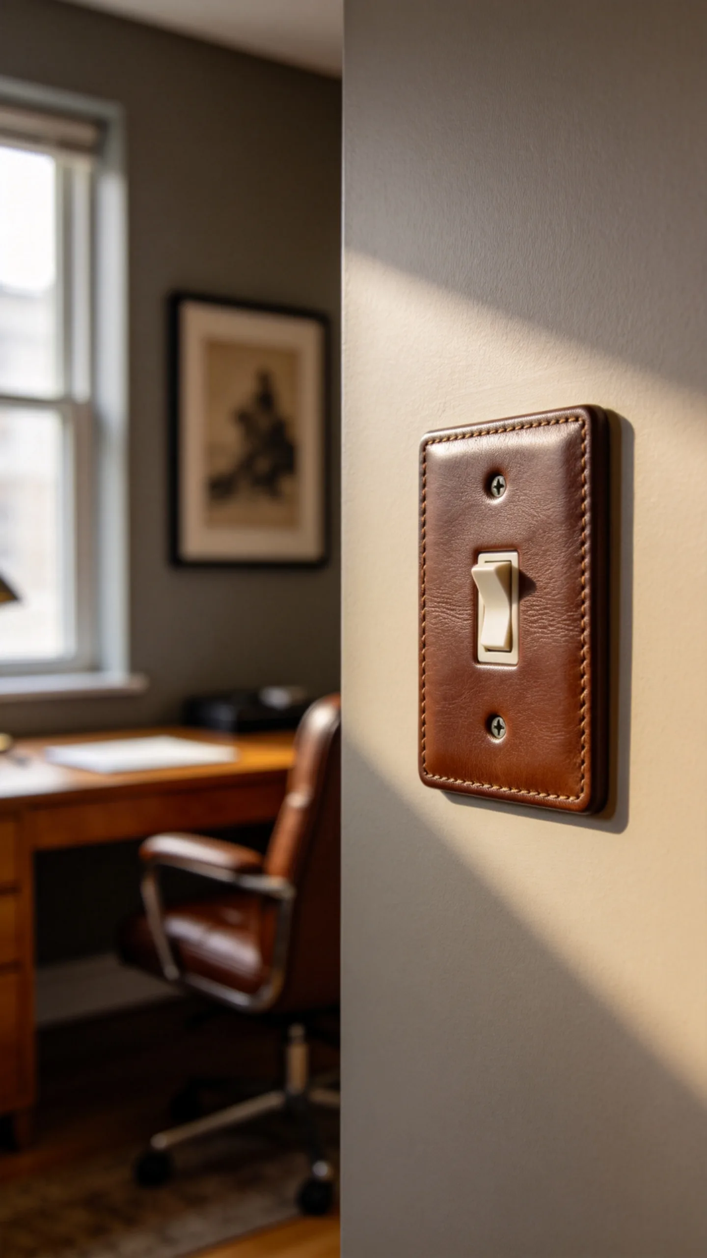 Leather-Look Decorative Plate