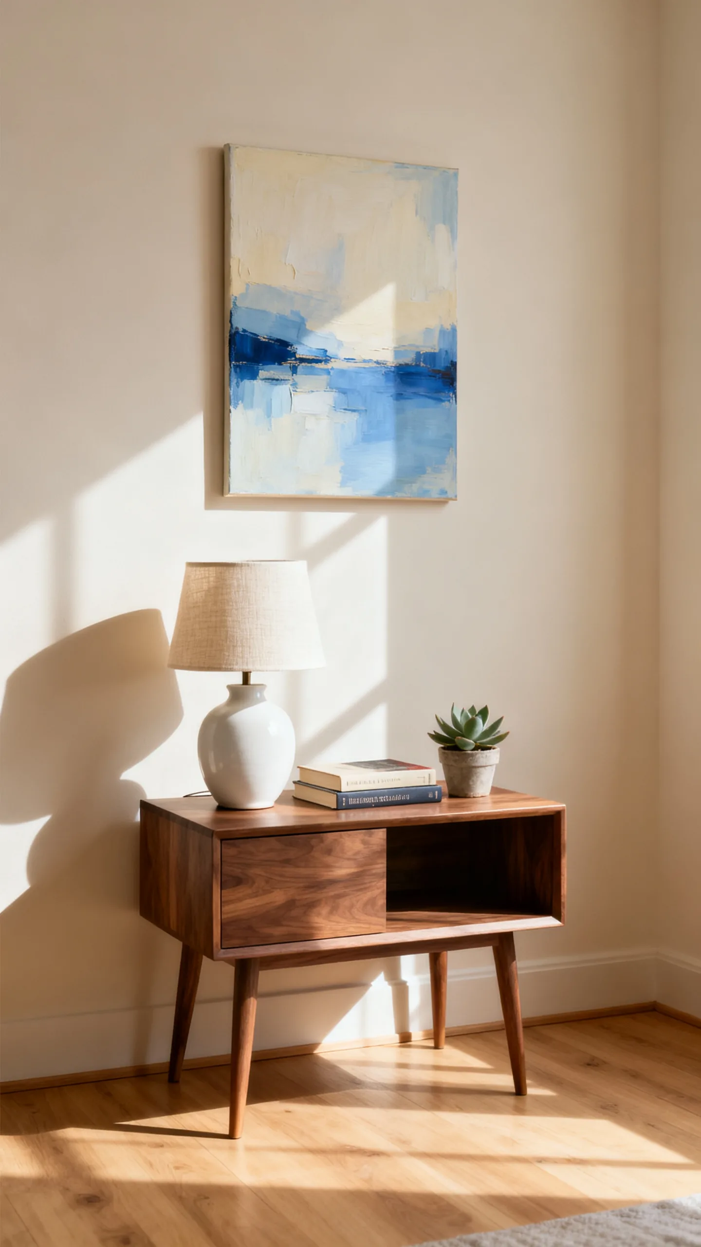 Place Small Art Above A Nightstand