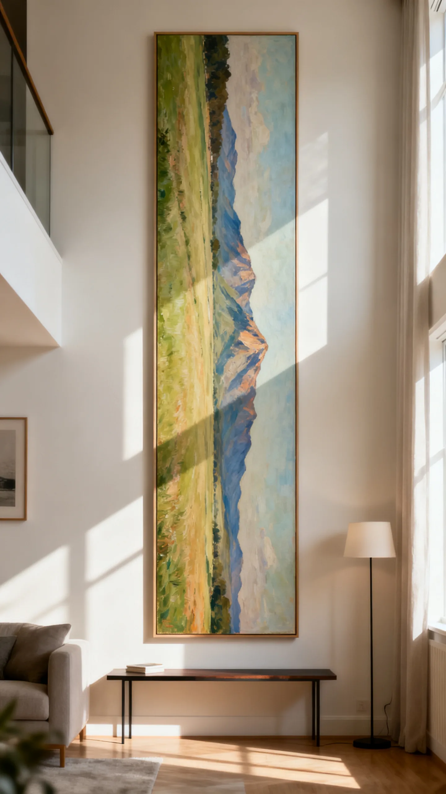 Use Landscape Art To Stretch A Narrow Wall