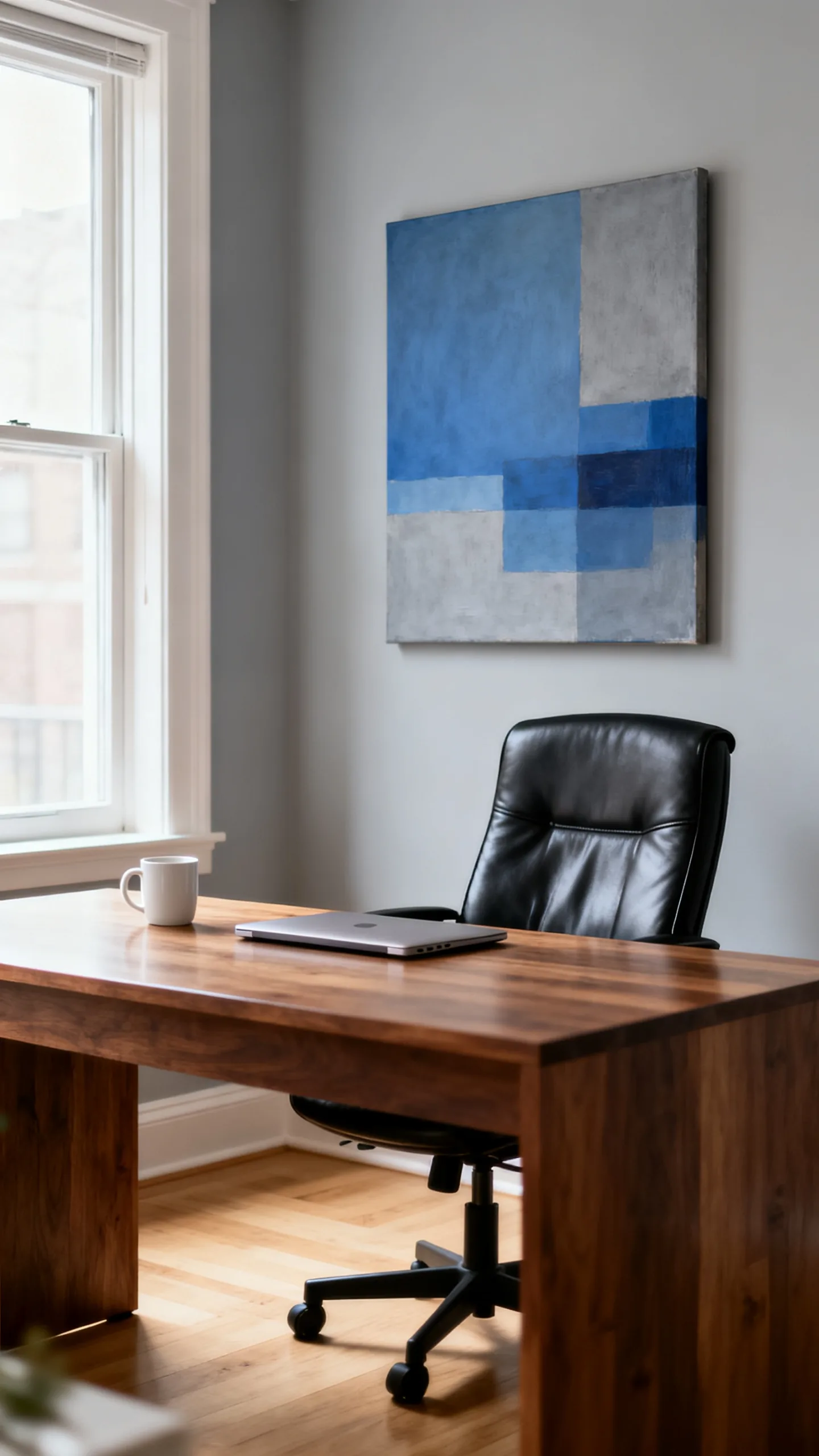 Choose Quiet Office Art Behind A Desk