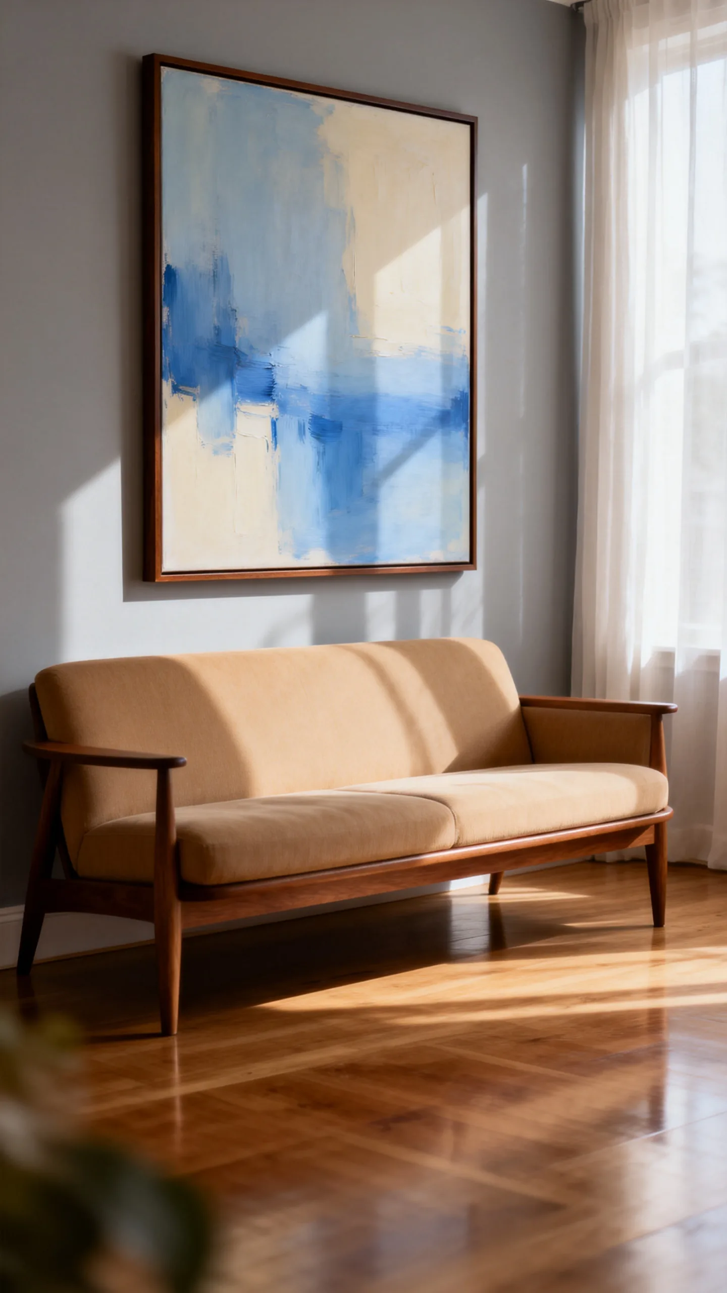 Hang Art Lower To Connect With Furniture