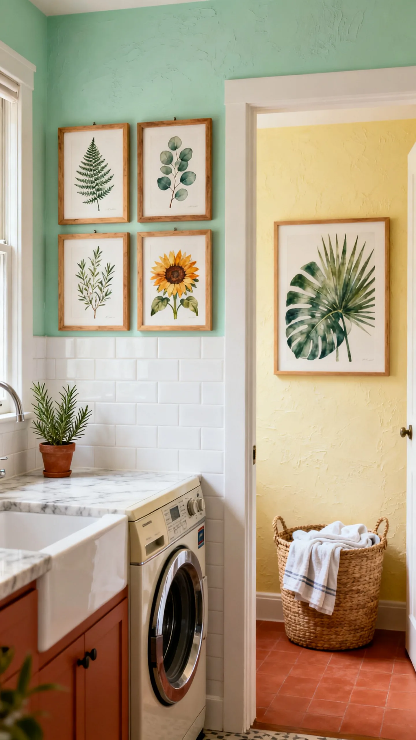 Hang Botanical Prints In Utility Spaces