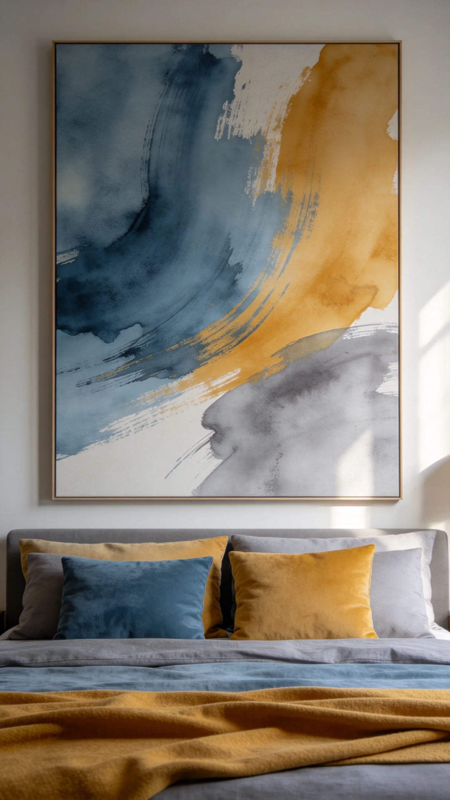 8. Add Abstract Art in the Room Color Palette