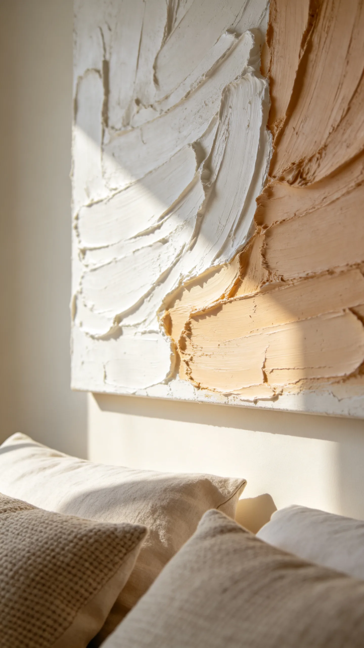 4. Add Textured Canvas Art for Warmth