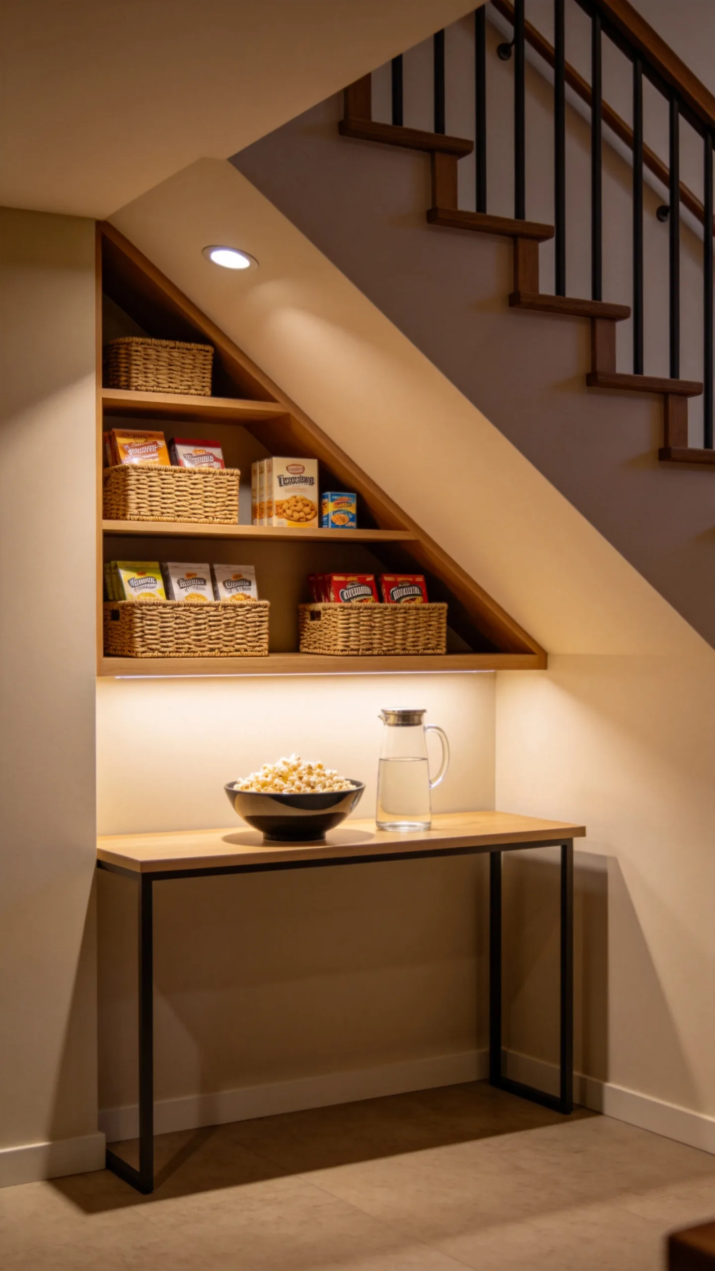 2. Basement Under-Stair Snack Nook