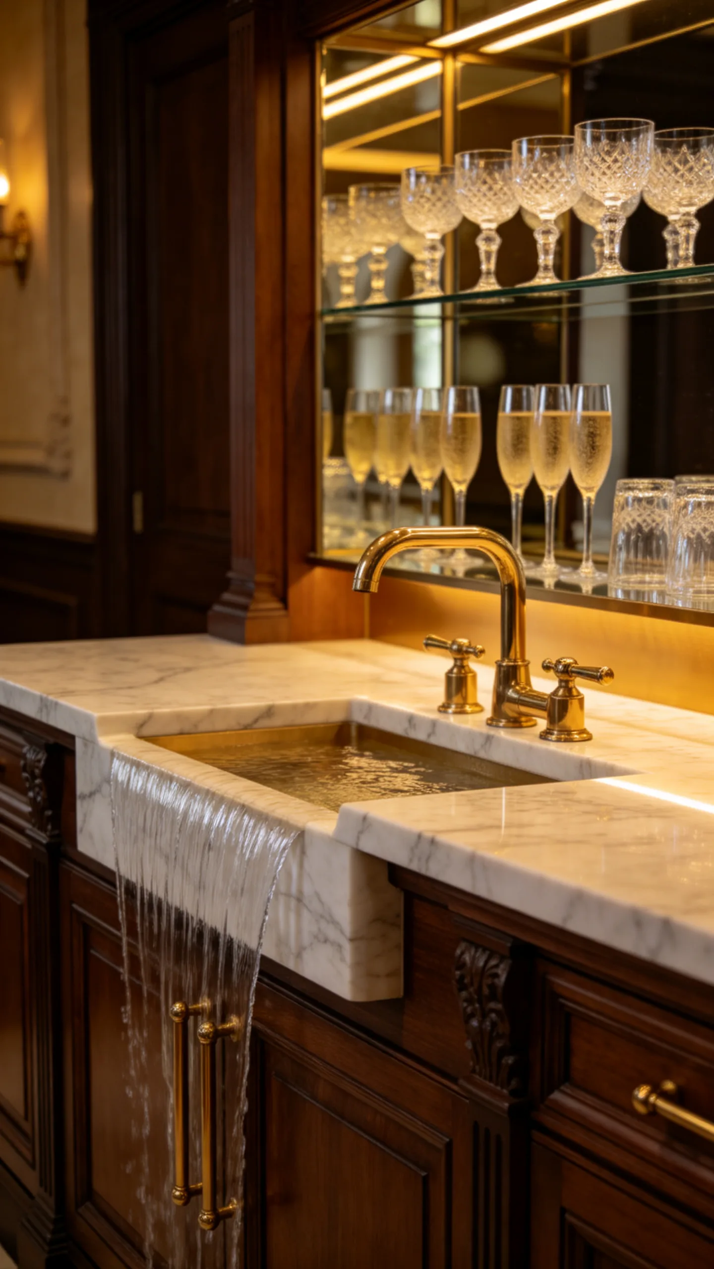 4. Luxury Wet Bar with High-End Fixtures