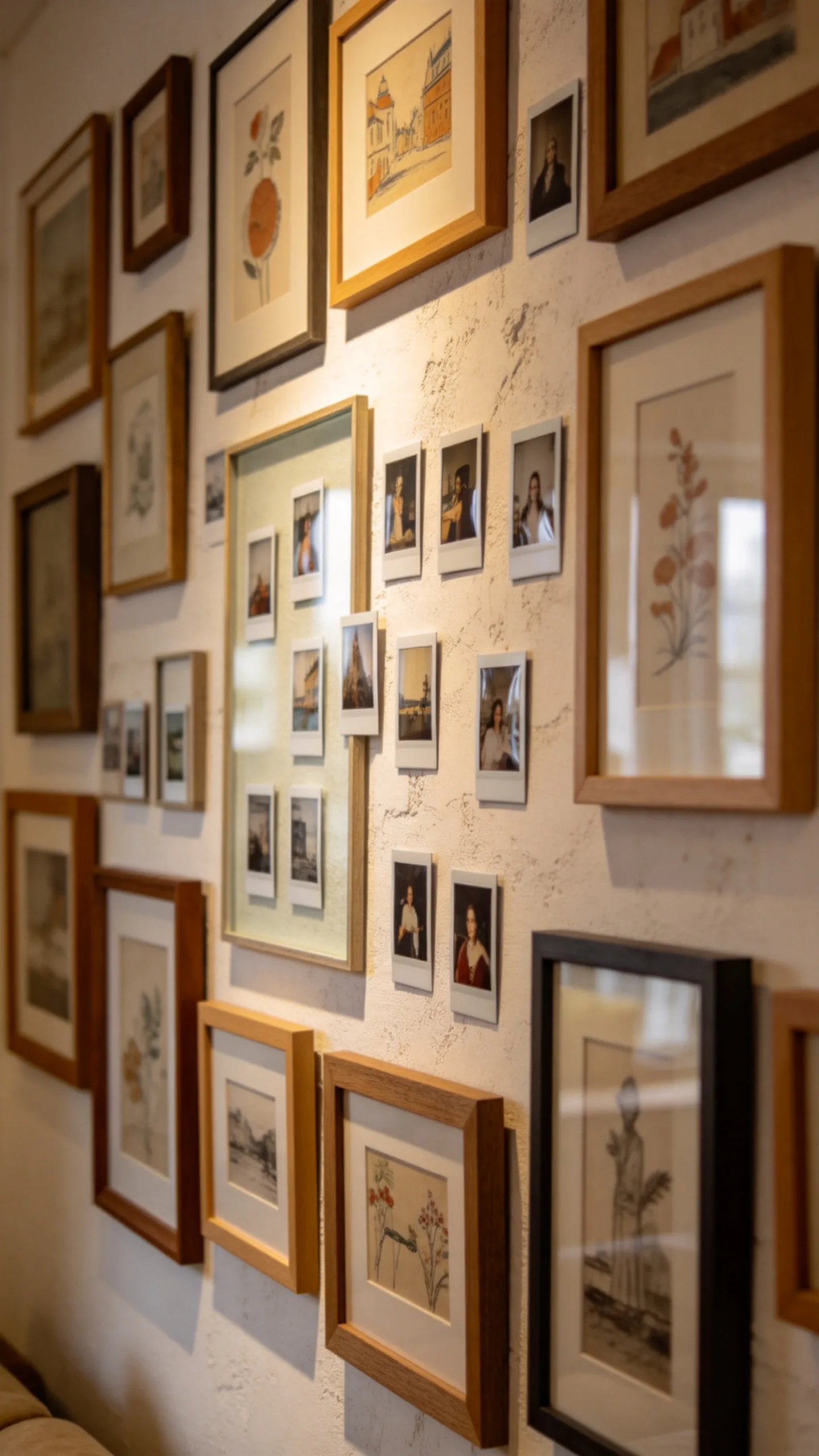 4. Mix Polaroids With Small Framed Prints