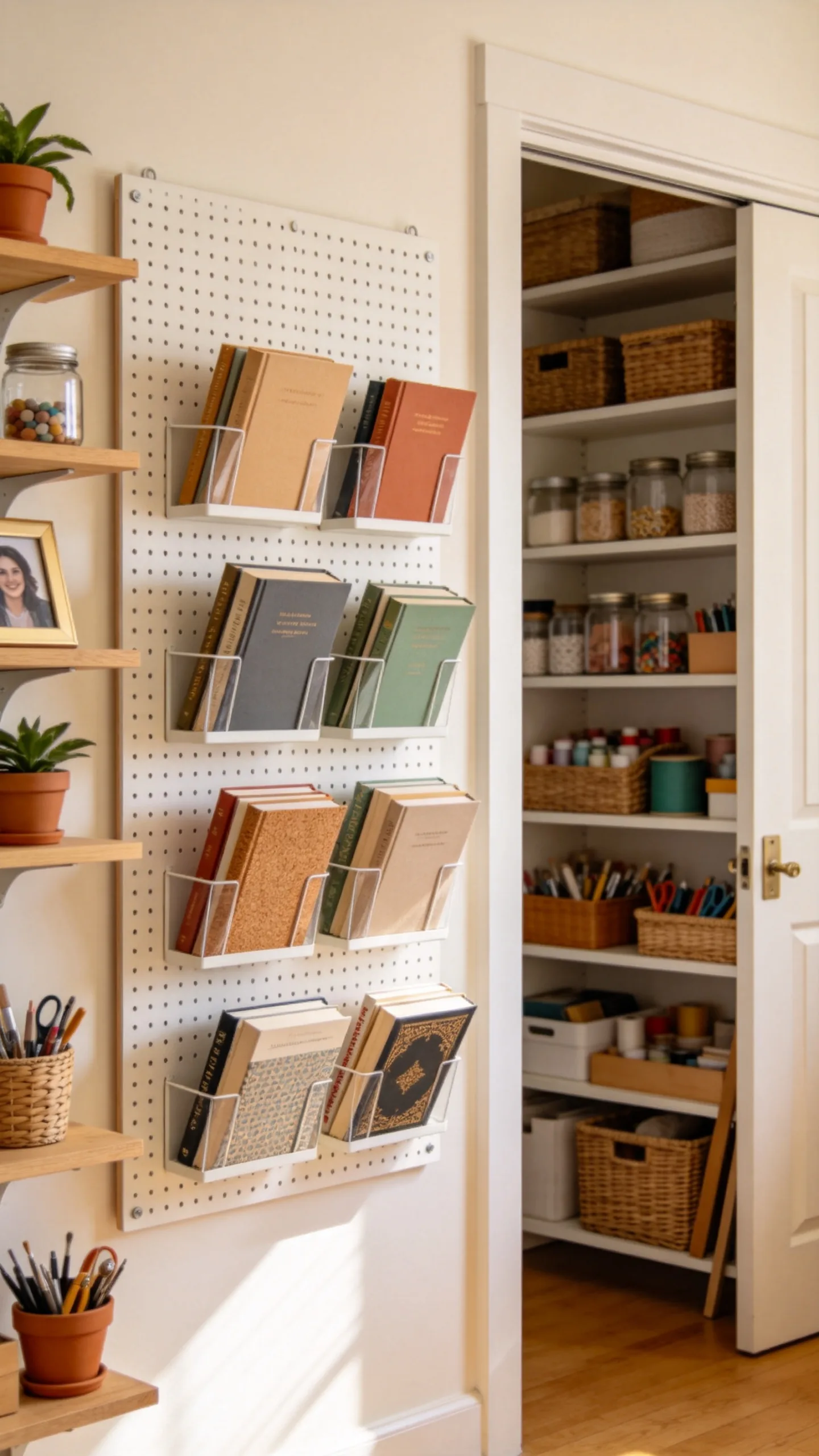 5. Pegboard Organizer Inserts for Craft Books