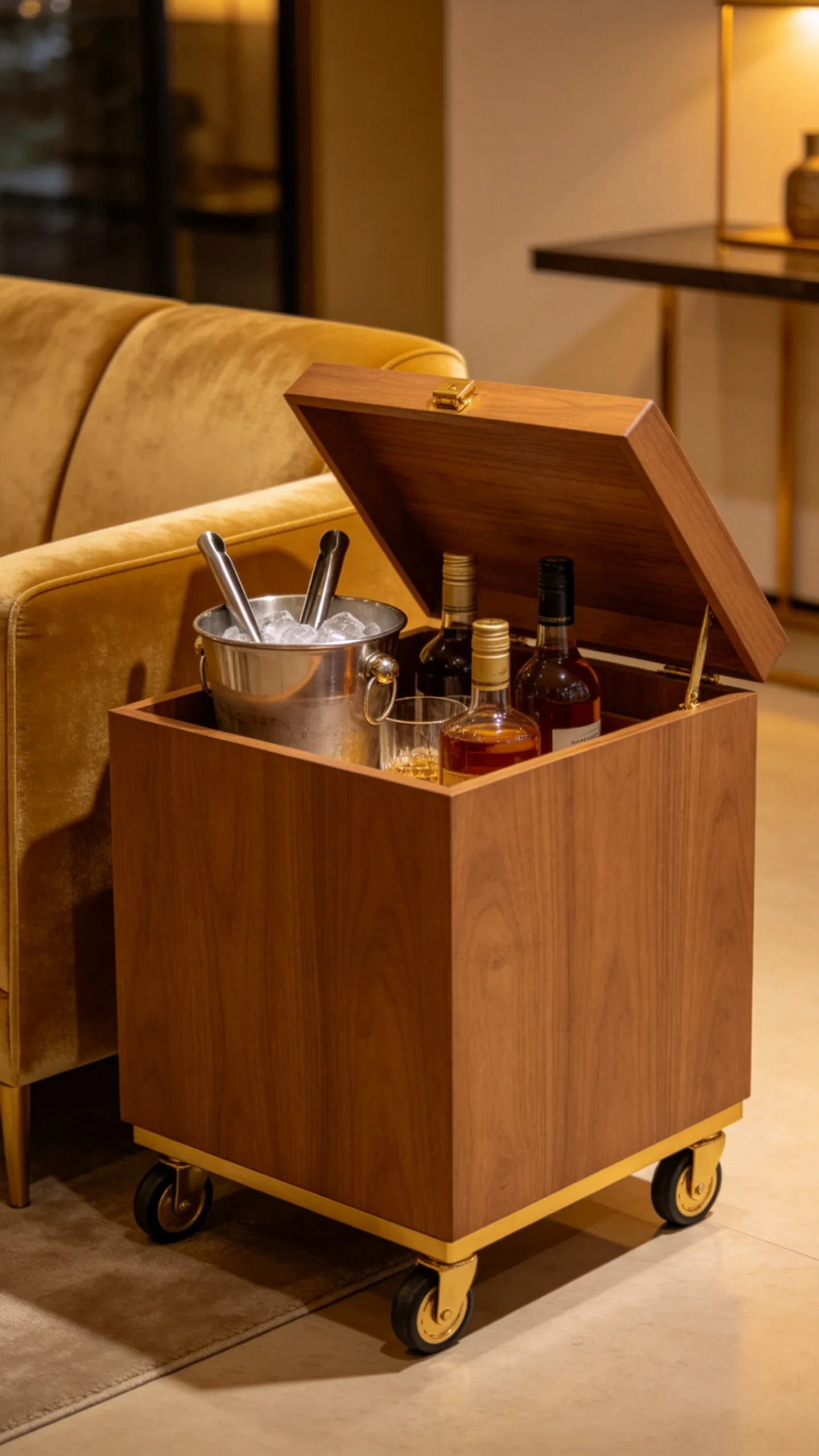 8. Rolling Bar Cart In Disguise