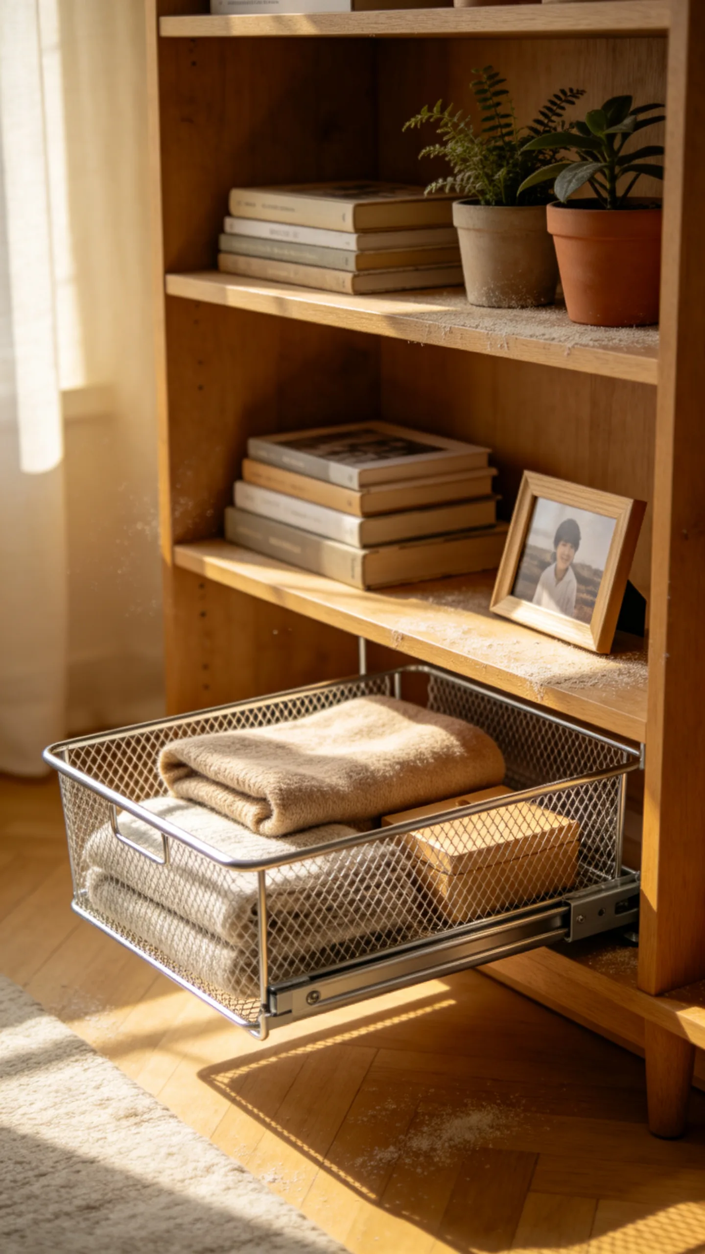 8. Under-Shelf Slide-Out Wire Baskets