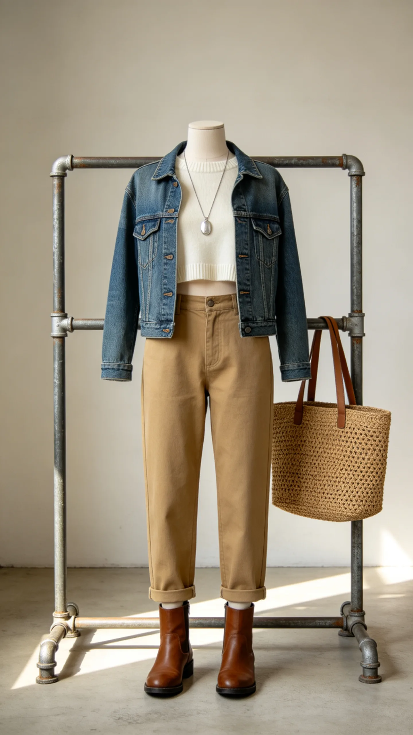 9. Use Industrial Metal Pipe Rods for a Budget-Friendly Rustic Look