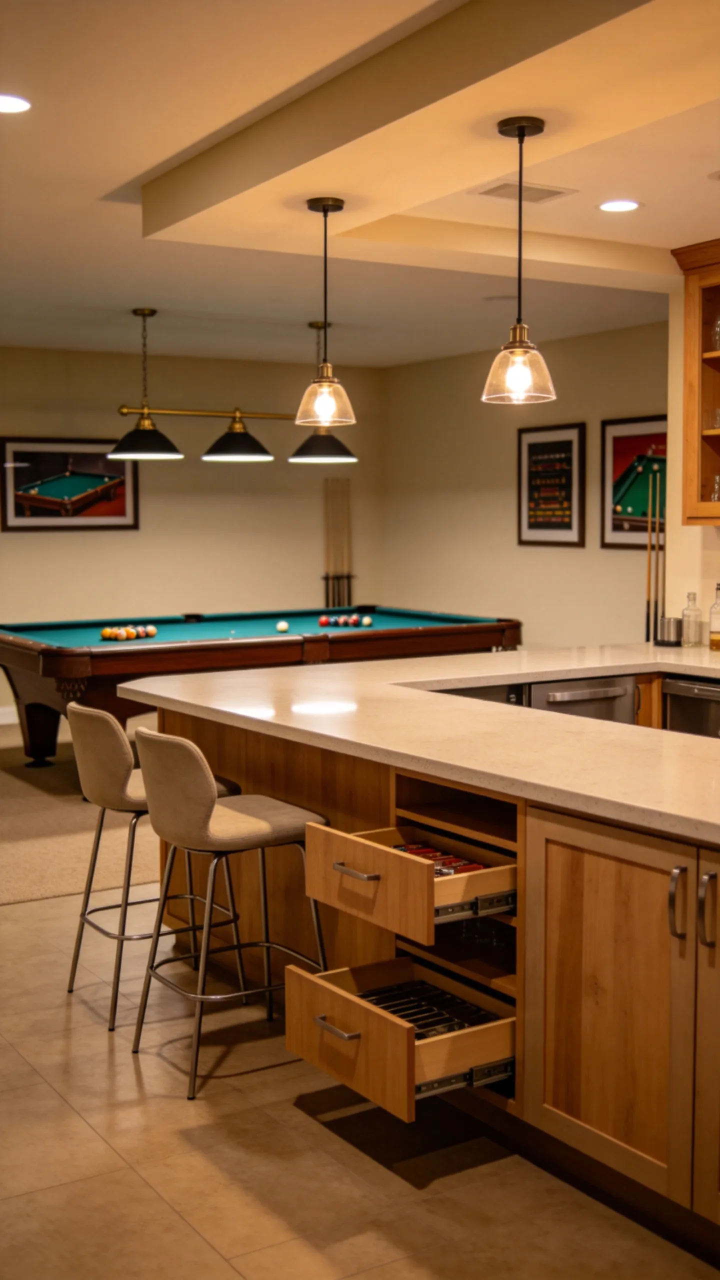 10. Multi-Functional Bar and Game Room Combo