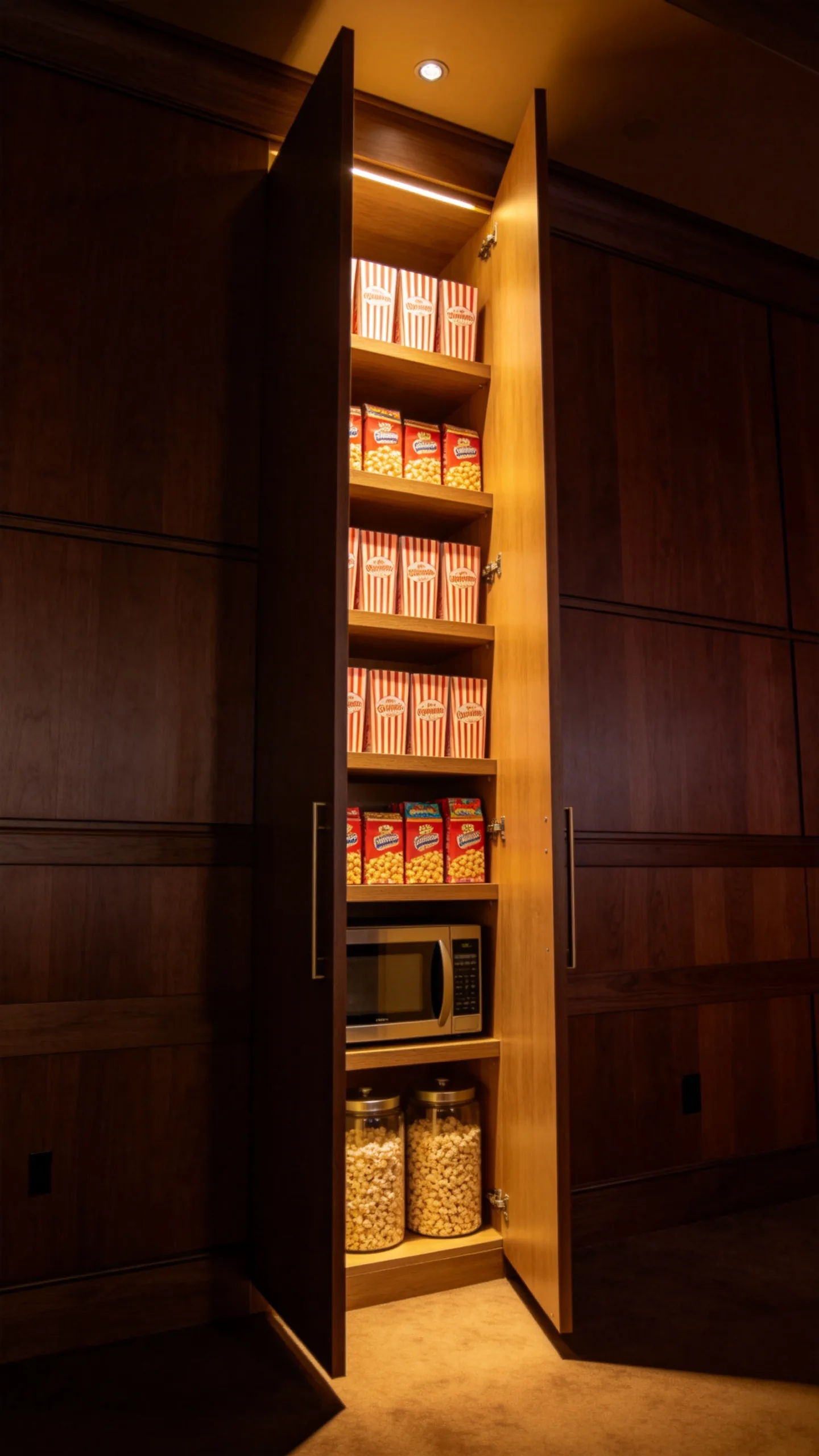 11. Hidden Pull-Out Snack Pantry