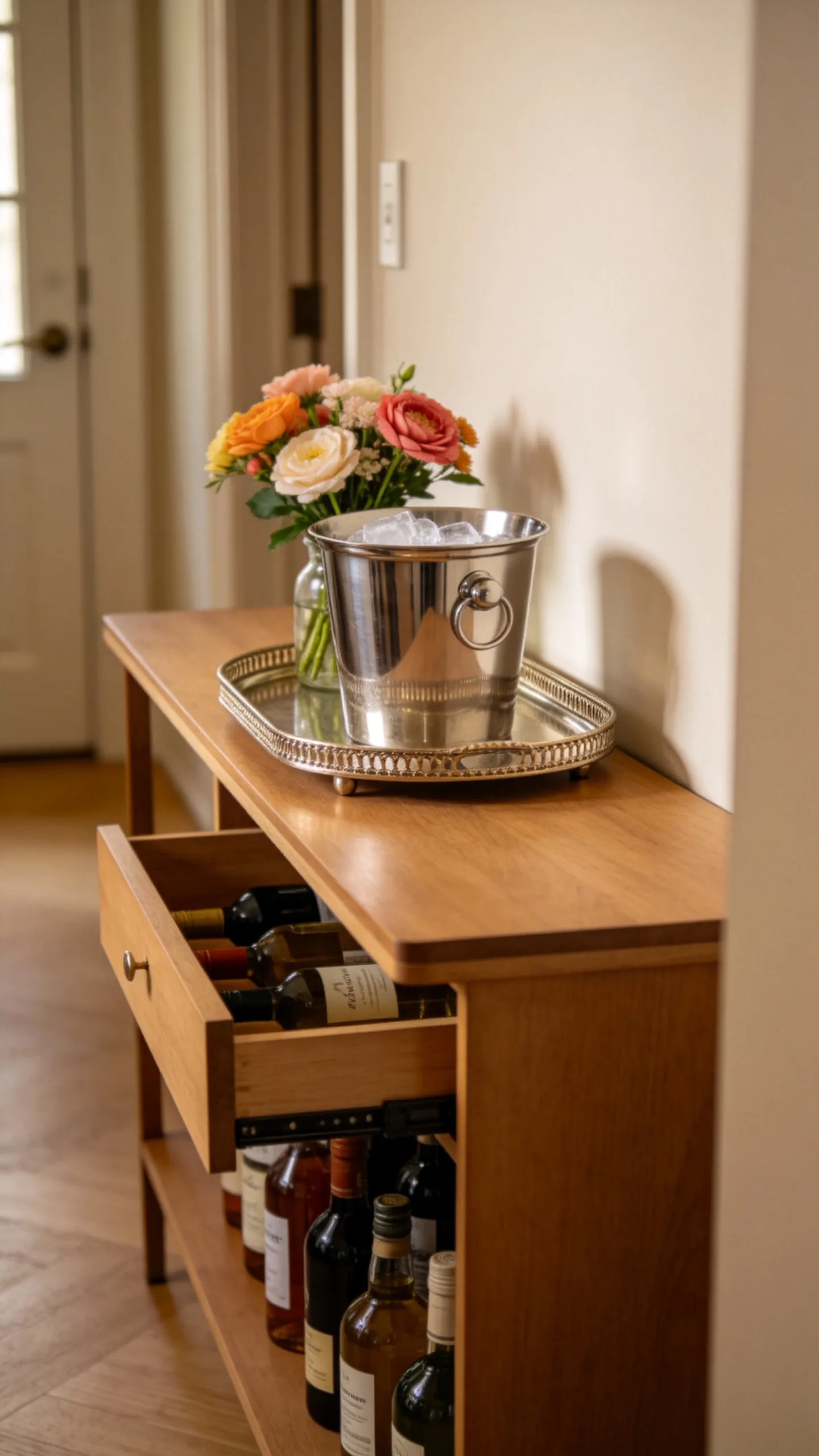 11. Invest in a Stylish Console Table with Hidden Storage