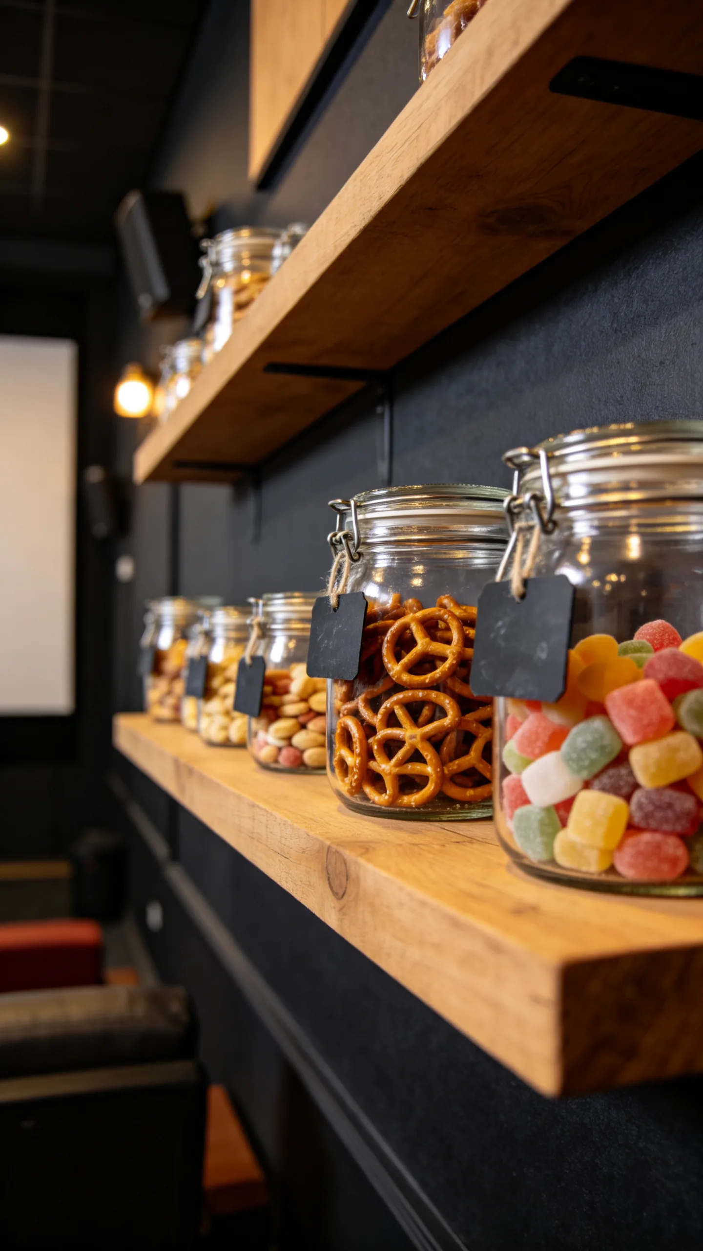 12. Floating Shelves with Mason Jars