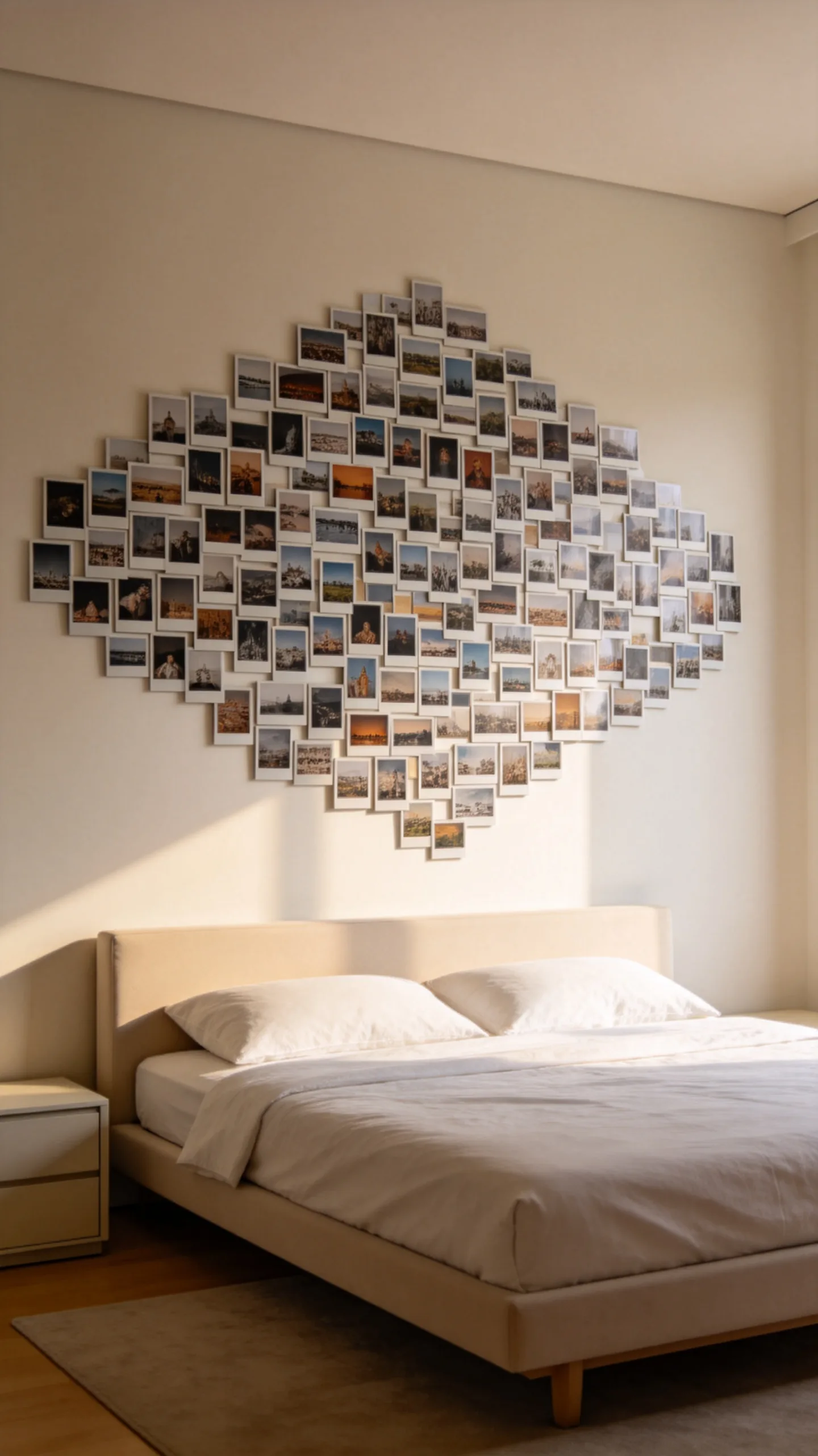 12. Build a Bedroom Headboard Photo Display