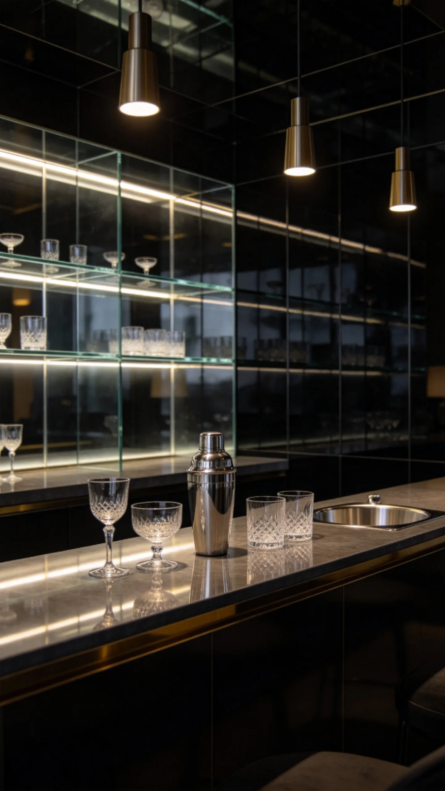 13. High-End Cocktail Bar Setup