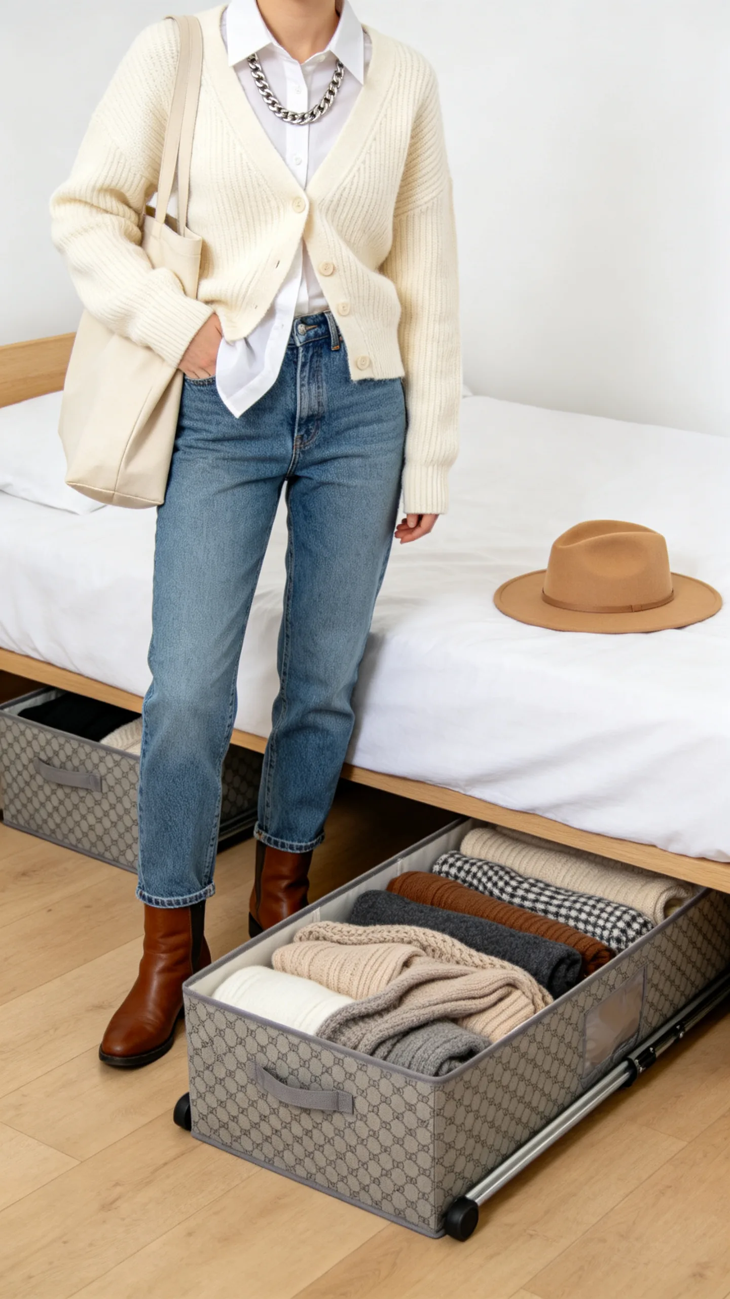 13. Optimize Under-Bed Space with Roll-Out Storage Bins