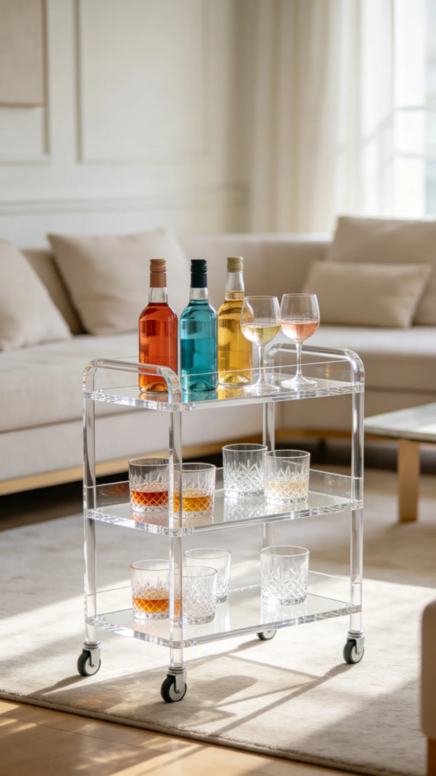 15. Choose Acrylic Furniture for a Visually Light Setup