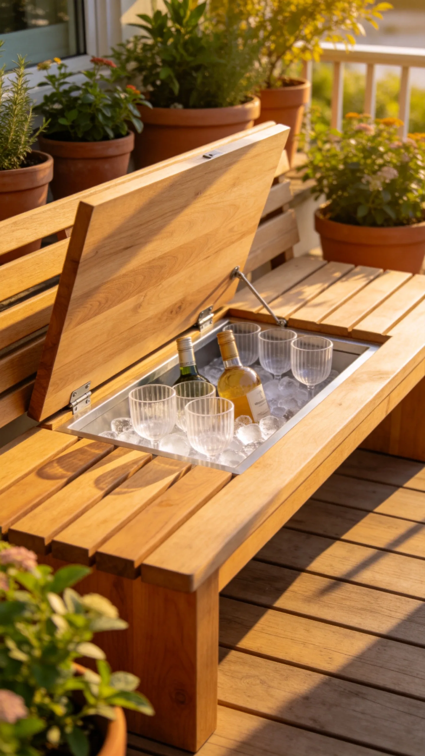 15. Outdoor Patio Bench Bar