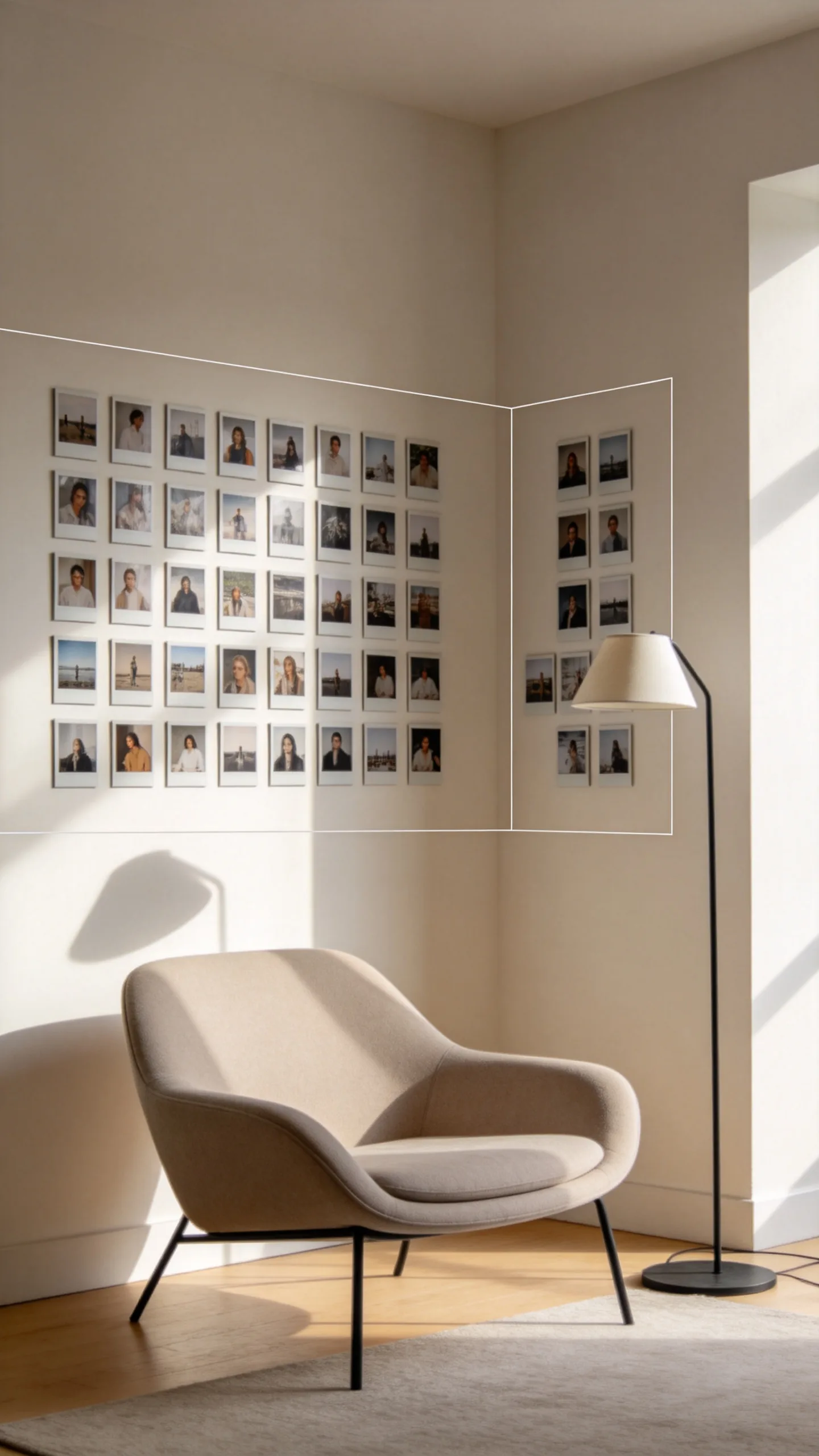 15. Keep the Photo Wall Balanced Instead of Cluttered