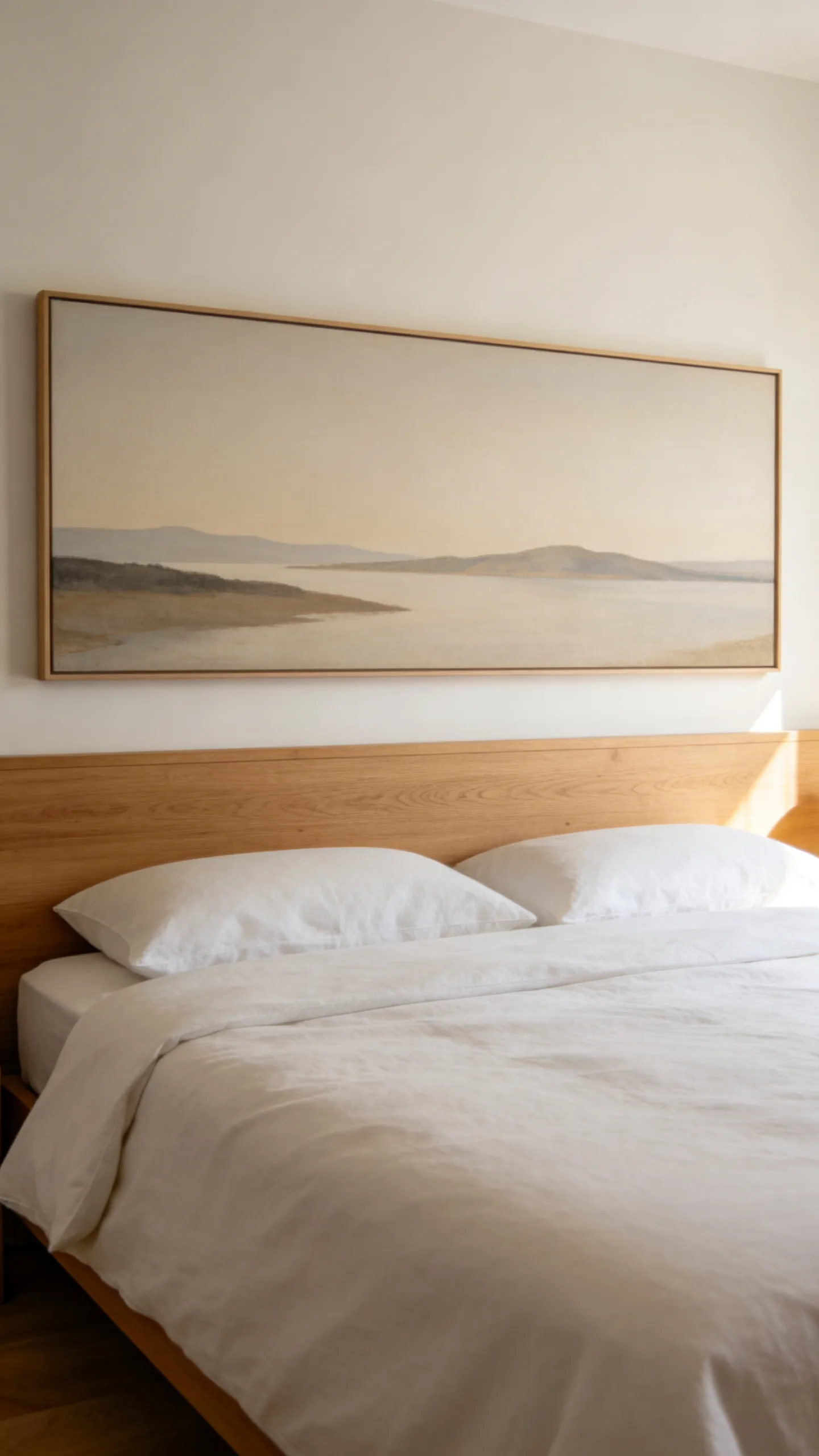 15. Keep the Wall Art Scale Right for the Bed