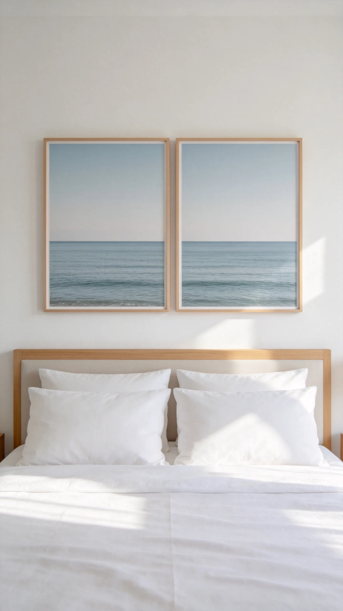 5. Try a Pair of Matching Prints Over the Headboard