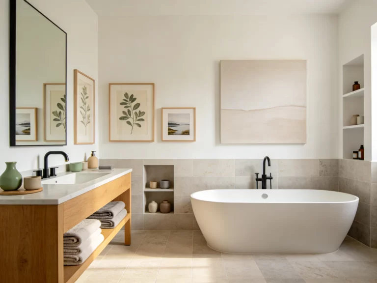 21 Wall Art Bathroom Ideas To Make Your Space Feel Like A Spa